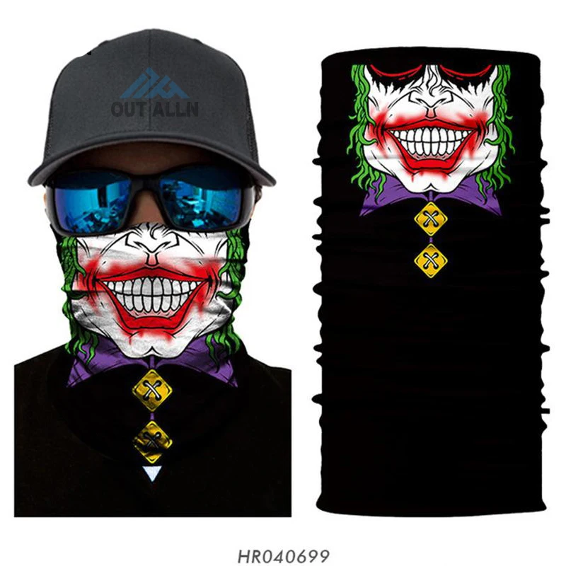 3D Джокер шеи гетры велосипедная бандана треккинг повязка клоун труба шарф Открытый Охота Йога головные уборы Балаклава рождественские подарки