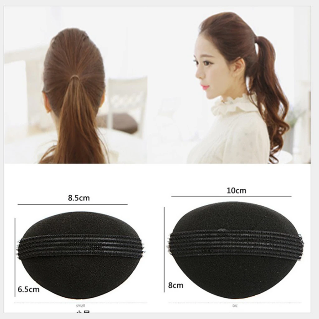 2x Women Foam Sponge Inserts Hair Bump Comb Hair Base Bouffant Clip Stick