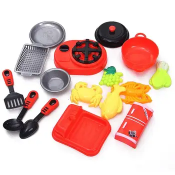 

16pcs Kid Simulation Kitchen Toy Cultivating Creativity and Thinking Ability Cooking Cookware Children Tableware Pretend Toy