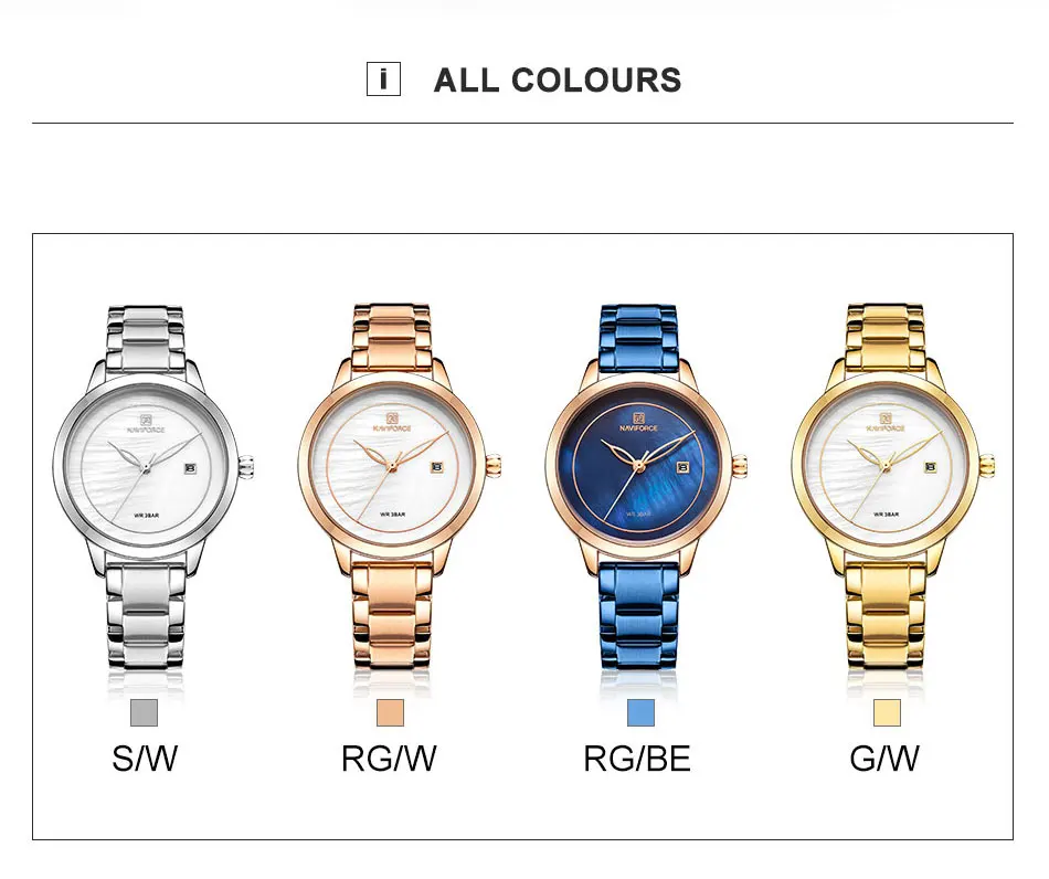 NAVIFORCE женские часы люксовый бренд Модные простые серебряные кварцевые часы с датой водонепроницаемые наручные часы женские часы Relogio Feminino