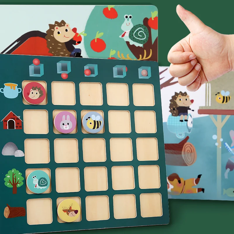 

Children's Puzzle Finding Orientation Space Logical Thinking Training Game Parent-child Interaction Early Education Wooden Toys