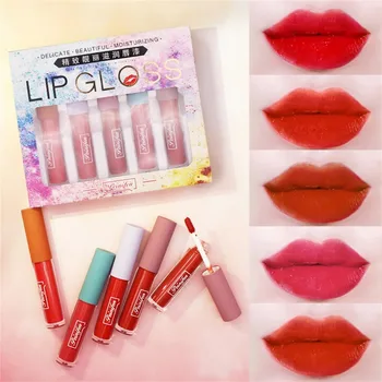 

Waterline Fresh Matte Lip Glaze Set Lip Gloss Lasting Non Cup Red Makeup Makeup Maquiagem Помада Lipstick