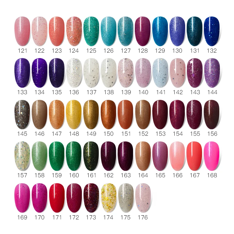 Nail Vision 5 мл Гель-лак для ногтей набор 176 цветов для маникюра гибридный Цвет ногтей Полупостоянный УФ-гель для ногтей гель лак