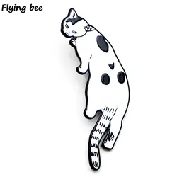 20 шт./партия Flyingbee булавка в форме кошки Junji Ito кошка дневник штифт Йон и Муу Неко ужас булавка аниме эмаль булавки для значок X0453