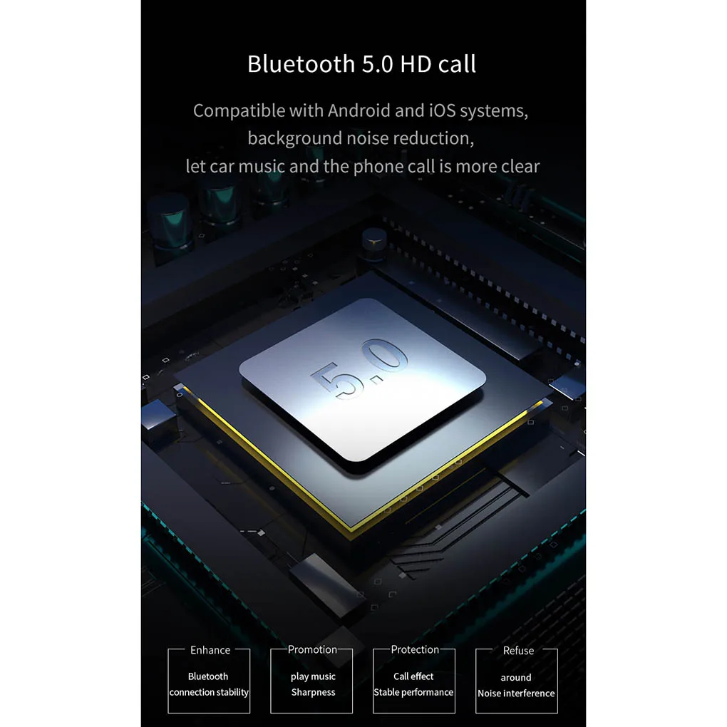 Автомобильный Bluetooth 5,0 MP3-плеер автомобильный fm-передатчик Hands-free 3.1A двойное USB быстрое зарядное устройство