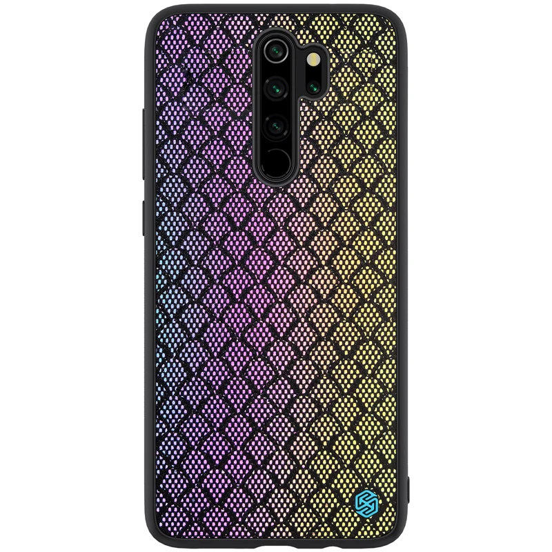 Rainbow Для Xiaomi Redmi Note 8 Pro Note8 Pro Чехол мерцающий чехол s Nillkin Жесткий ПК+ Мягкий ТПУ градиентный полиэстеровый светоотражающий чехол - Цвет: Rainbow