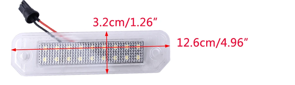 DWCX 2pcs светодиодный светильник номерного знака, пригодный для Honda Civic Del Sol Trunk 1993 1994 1995 1996 1997