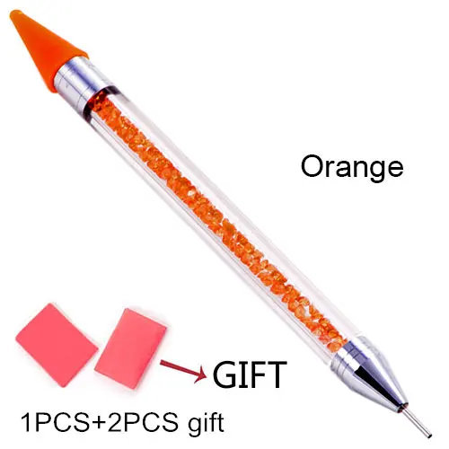 Белый карандаш бумажный деревянный карандаш палочки горячей фиксации Стразы не горячей фиксации Стразы Diy инструменты B1972 - Цвет: Orange-1PCS