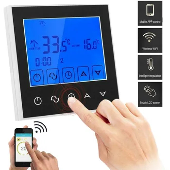 

Smart Thermostat School Bedroom Digital High-power Temperature Controller Programmable Electric Heating Touch Screen LCD Display