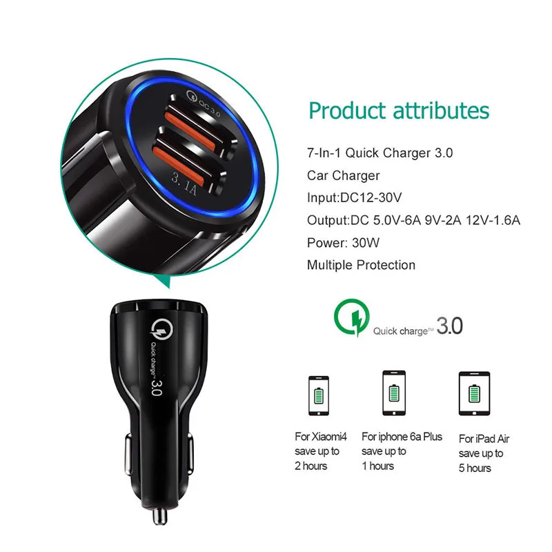 Автомобильное USB зарядное устройство 2 порта быстрое автомобильное для Mitsubishi motors