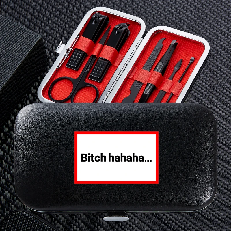 Conjunto de Tosquiadeira de Unhas Ferramentas para Homens Moda Portátil Viagem Aço Inoxidável Aparador Clippers Cortador Tesoura Acessórios 7 Pçs 15 unhas portátil viagem aço inoxidável aparador clippers