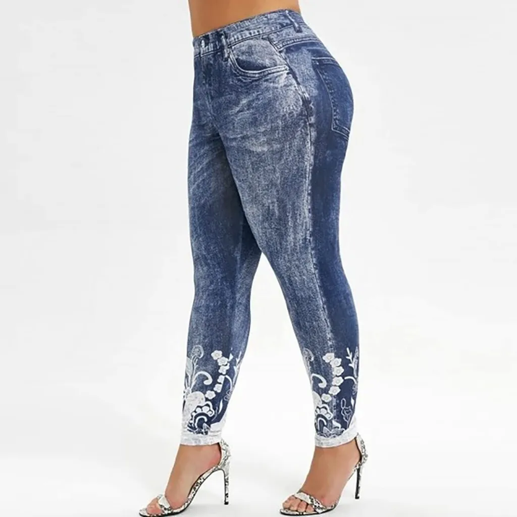 Women Printed Fitness Leggings Running Gym Stretch Sports Trousers Elastic High Waist Plus Size Leggings Pants Ropa De Mujer yoga pants