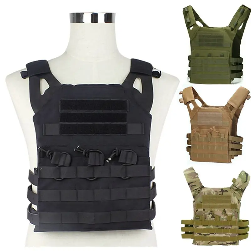 JPC Hunting Tactical Vest MOLLE Plate Carrier Airsoft Paintball CS Outdoor Protective Gear Military Equipment Black Green | Спорт и