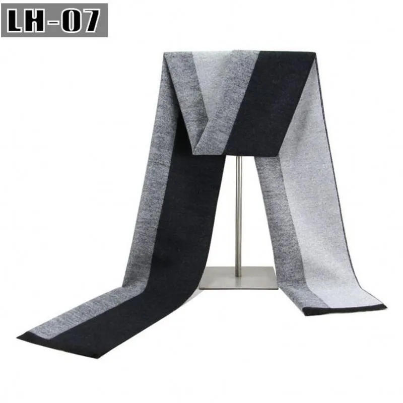 LH-07 Новинка, 30 см* 180 см, мужские Модные Дизайнерские шарфы, мужские зимние шерстяные вязаные кашемировые шарфы, для пары, высокое качество, толстый теплый длинный шарф - Цвет: LH-07