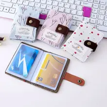 1 шт. Kawaii тканевый винтажный цветок 20 бит держатель для карт сумка для девочек Женская Обложка для водительского удостоверения ID Кредитные карты Органайзер Кошелек