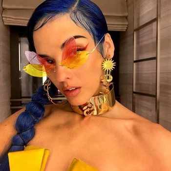 

SWEET BASIL 2021 New Fashion Rimless Sunglasses Women Vintage Cool Gradient Dragonfly Steampunk Sun Glasses Female Unisex UV400