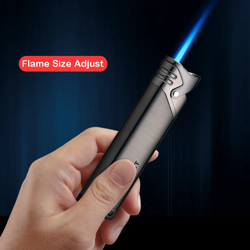 Honest металлическая зажигалка windproog бутан газовая струя пламя прямой огонь сигары