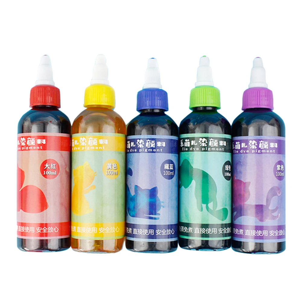 100ml Tie Dye Textile Pigment Paint Color Craft DIY Clothing Decorating Material Tie Dye Pigment DIY Craft suitable for clothes