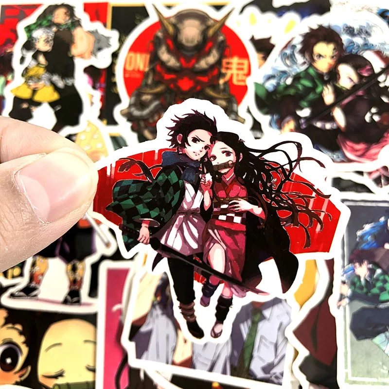 50 шт./компл. демон убийца: Kimetsu без Yaiba наклейки для Чемодан ноутбук Тетрадь электроскутер велосипед аниме Stickes