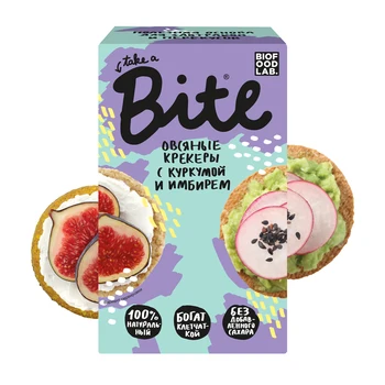 

Oat crackers bite C turmeric and ginger, 10 PCs/200g