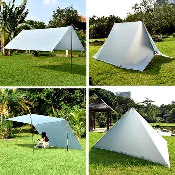 ARICXI 15D silicone coated nylon ultra light tarp Outdoor awning tarp light weight portable camping shelter sunshade tent tarp 2