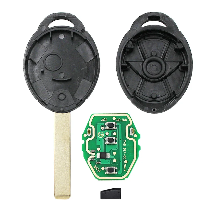 FULL Remote Key Fob 3 Button for BMW Mini Cooper 315MHZ / 433MHZ ID44 CHIP Uncut Blade