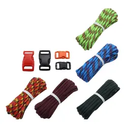 7 нитей пряжки для параконда комплект парашютный шнур веревка для DIY плетеный браслет кулон уличная бельевая веревка инструменты