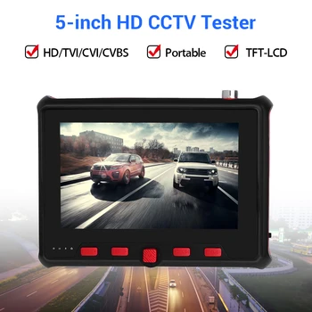 

TOMLOV 5 Inch CCTV Tester Monitor TFT-LCD 800RGB PTZ Control 8MP Portable Camera Tester Security AHD TVI CVI CVBS Tester