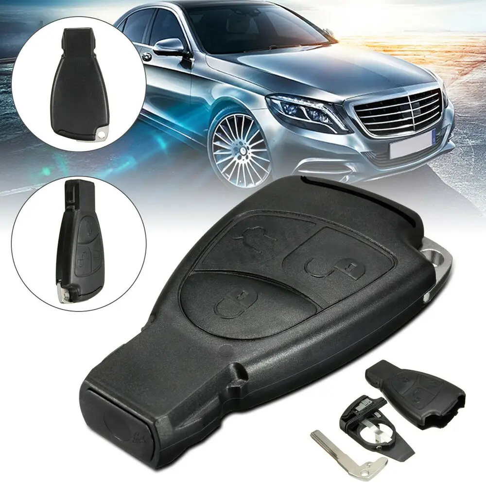 CARCHET 3 кнопки дистанционного умный ключ для автомобиля корпус для Mercedes Benz B C E ML S CLK CL GL W211 хром стиль с держателем батареи