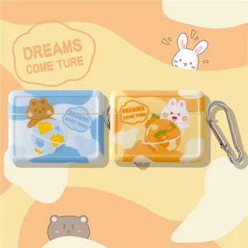 

2020 New Cartoon Rabbit Bear PVC Printing Case Box for Airpods 1 2 Pro Protective Bluetooth Wireless Earphone Cover