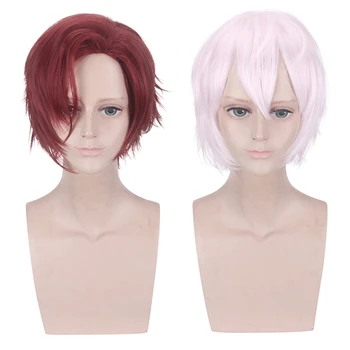 

The Arcana Cosplay Wigs Mystery Asra White Wig Julian Devorak Red Brown Hair Cosplay Wig + Wig Cap
