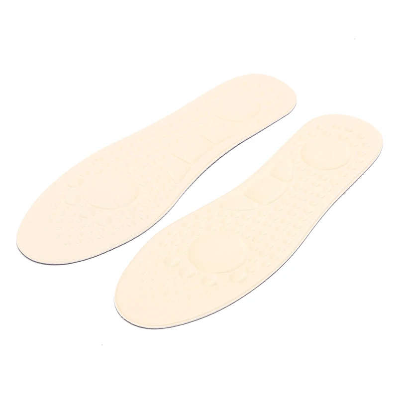 

1pair 4d Sport Sponge Insert Shock Absorber Comfort Cushion Pads Soft Shoe Insoles Arch Support Orthotic Massage Pain Relief