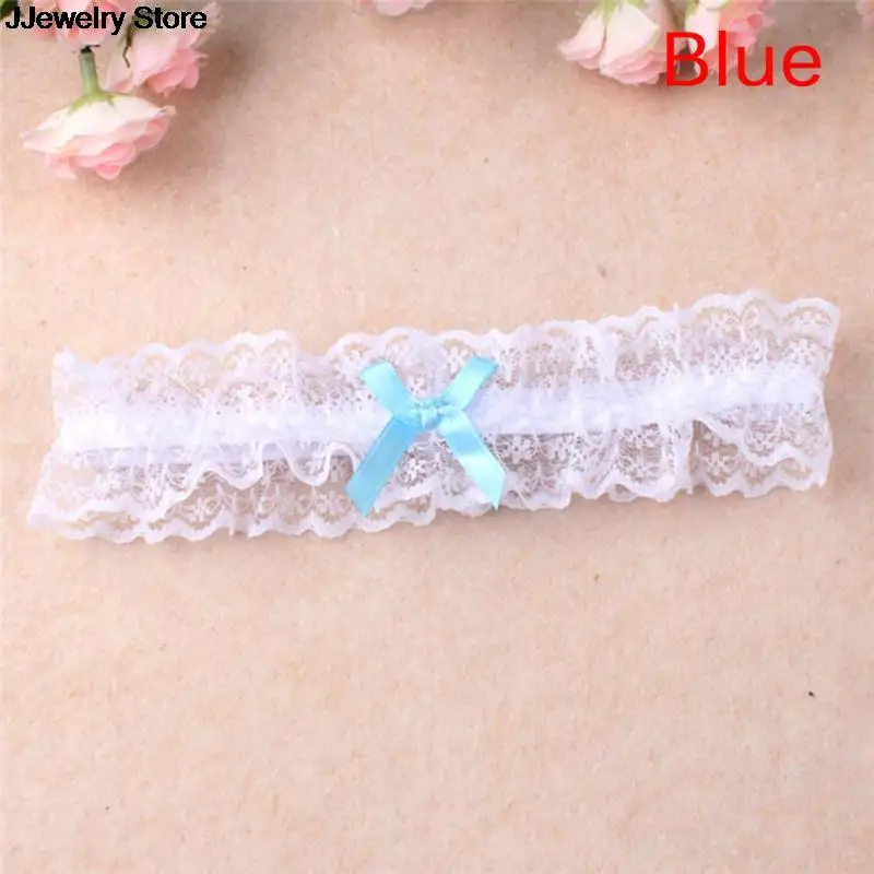 

HOT! Women Sexy Lingerie Lace Floral Garter Belt Bowknot Leg Loop Wedding Garters Bridal Cosplay Fashion Stocking Ring White