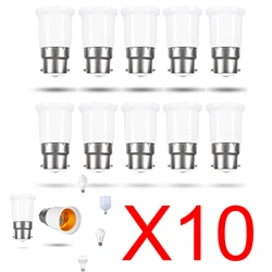 10PCS LED base bulb socket B22 to E27 converter distributor adapter e27 fireproof material for E27 interface bulb home lighting