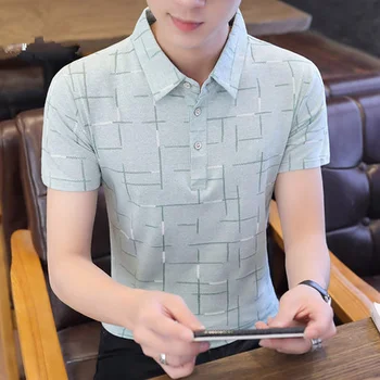 

Men's short sleeve t-shirt fashion casual clothes half sleeve 7616