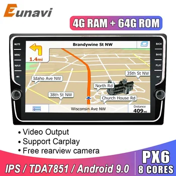 

Eunavi 2 Din Android 10.0 universal Car Radio Stereo 8 CORES Multimedia Player GPS Navigation Audio IPS tda7851 autoradio video