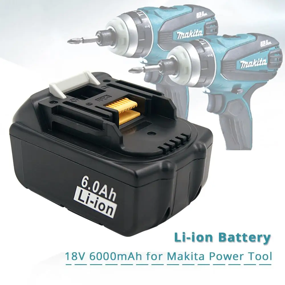 Tanie 6000mAh bateria litowo jonowa wielokrotnego ładowania zamiennik do makita 18V BL1850 BL1840 BL1830 BL1850 LXT400 narzędzia akumulatorowe