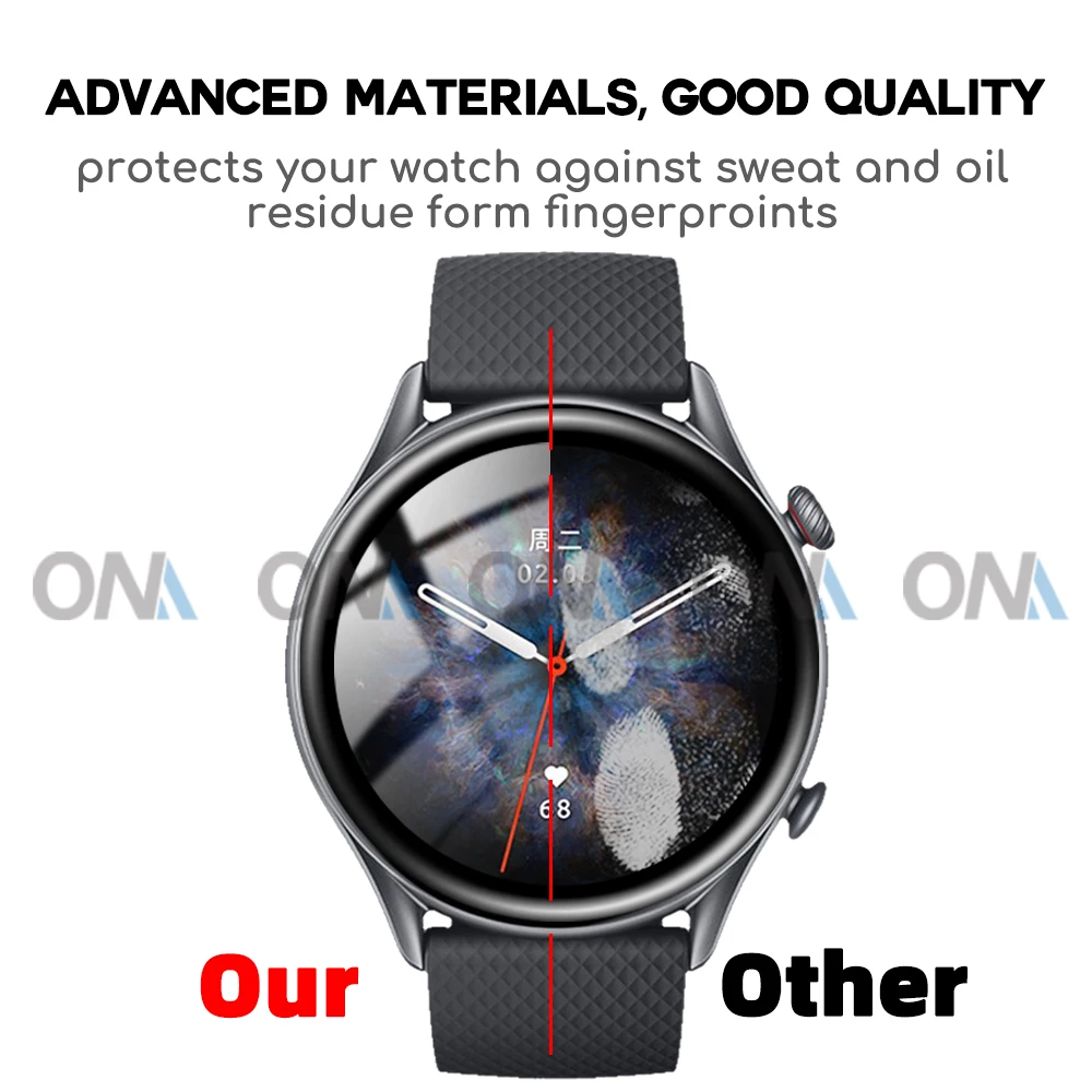 5Dソフト保護フィルムhuami amazfit GTR3 GTR-3 gtr 3プロgtr 2  2Eスマート腕時計フルカバーのhdスクリーンプロテクター (ないガラス)