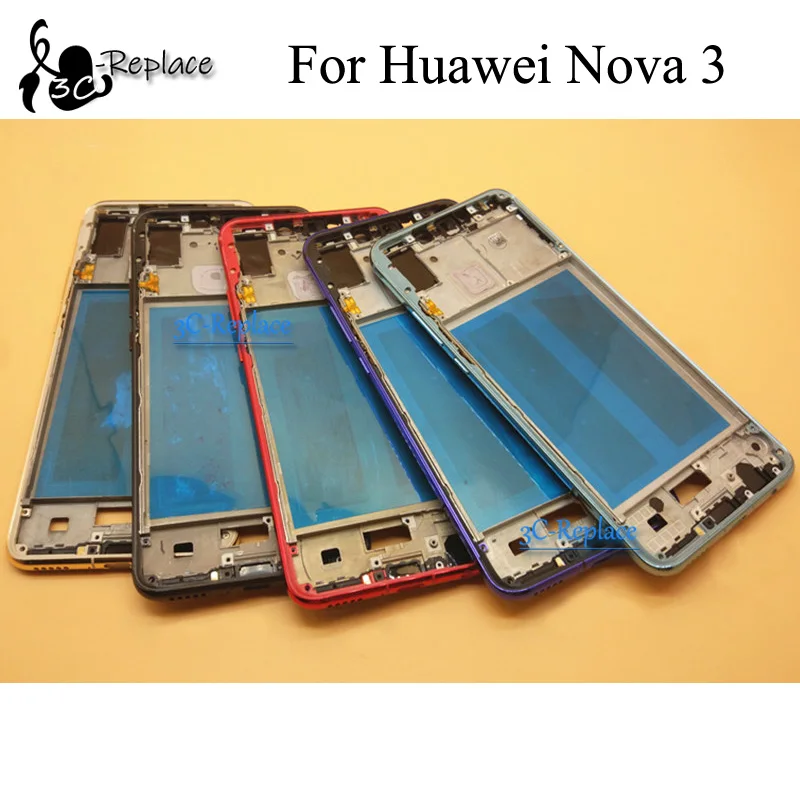 For Huawei Nova 3 Nova3 PAR-L11 PAR-LX1 PAR-L21 Front Housing Chassis Plate LCD Display Bezel Faceplate Frame frame | Мобильные