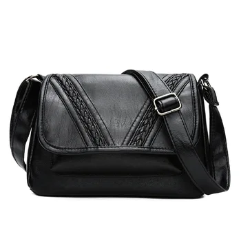 

2019 Women's Bag New PU Shoulder Bag Fashion Bag Diagonal Cross Bag Middle-aged Mommy Bag Purses and Handbags