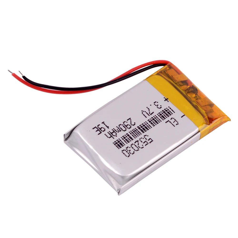 lithium polymer battery 552030 3.7v 290MAH discharge Wholesale For MP3 MP4 Smart watch toys DVR Sports CVR-A7310 CVR-A7510 V.2