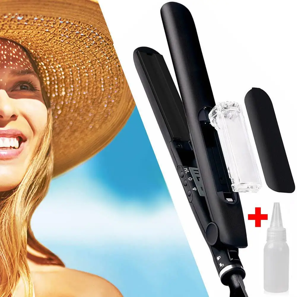 

Yfashion Professional Hair Straightener Steam Function Steam Tourmaline Ceramic Plates Irons Eliminates Frizz EU / US Plug