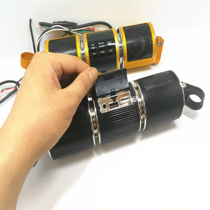 Мото Колонка для мотоцикла Bluetooth MP3 музыкальный плеер fm-радио водонепроницаемый для наружного C44