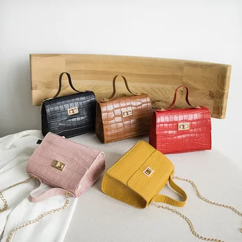 

Retro Casual Women Totes Shoulder Bags Female Leather Solid Color Chain Handbag Fashion Exquisite Shopping Bag