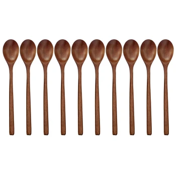 

JEYL Wooden Spoon, 10 Tablespoons for Mixing and Cooking, Long Spoon and Japanese Style Kitchen