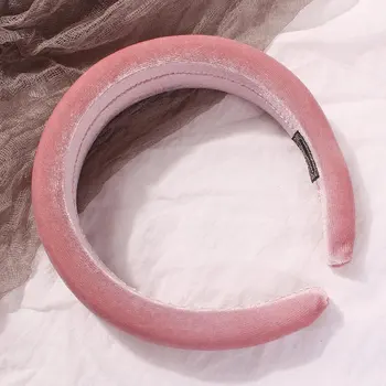 

F0709 European And American Fashion Ladies Headband Gold Velvet Thick Sponge Hair Accessories Temperament Wild Headband