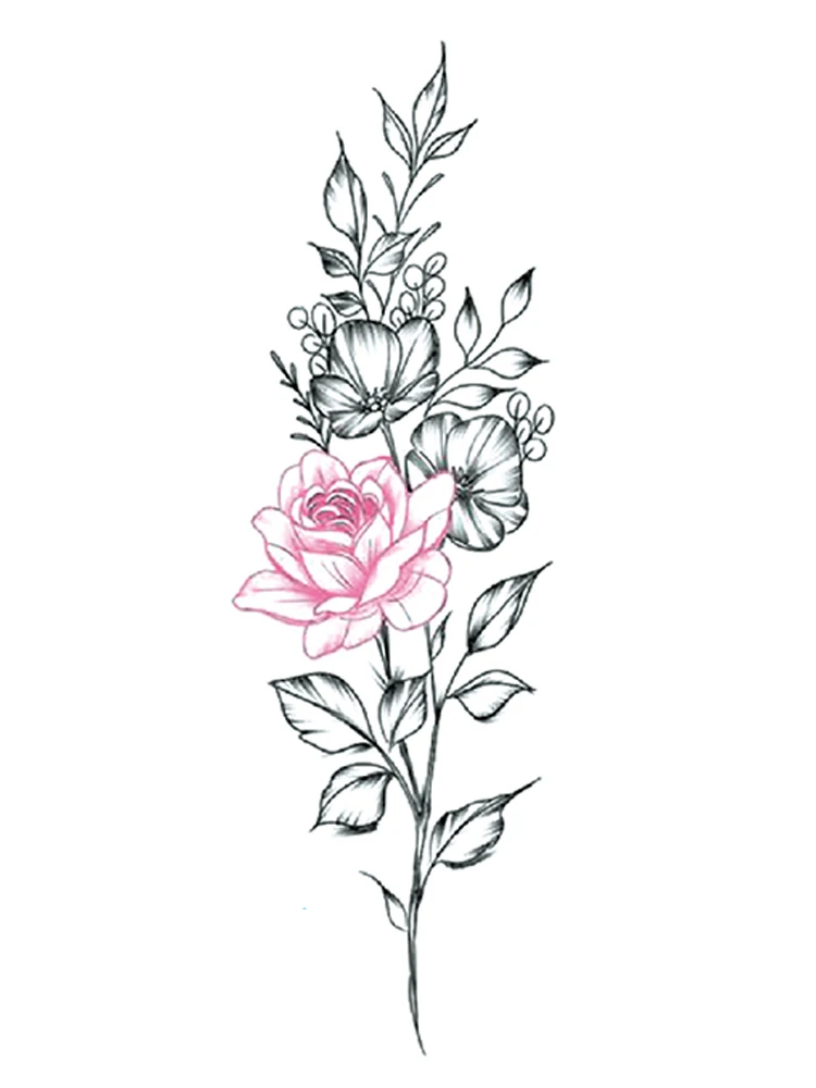 Эскизы мини тату для девушек цветные