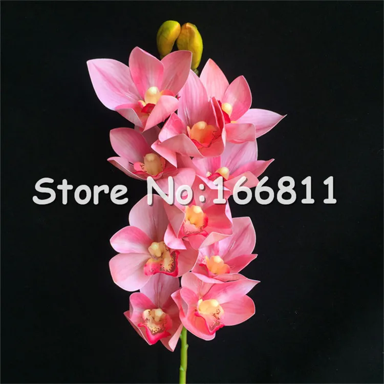 Искусственный цветок орхидеи фаленопсис, настоящее прикосновение, латекс, высокое качество, Бабочка, Орхидея, Цимбидиум, растение, центральный силиконовый цветок
