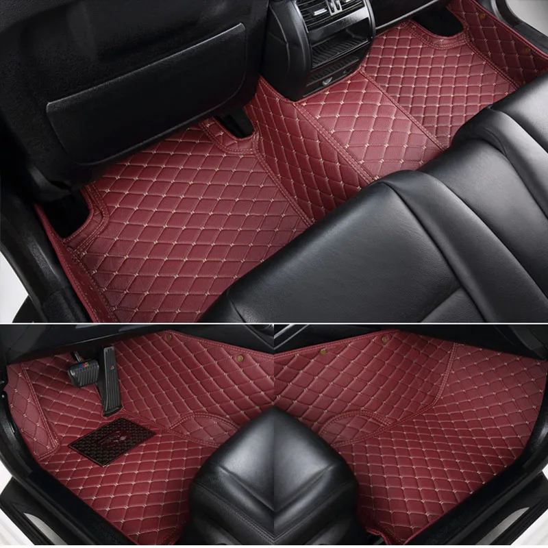 shenlao Custom car floor mats for Toyota yaris rav4 prius camry hilux corolla 2008 verso auris land cruiser avensis wish sienna - Название цвета: red