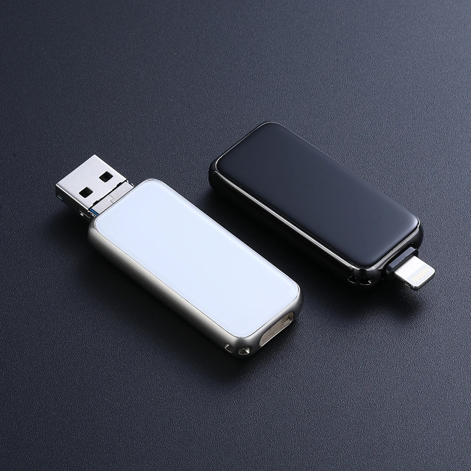3 в 1 USB флеш-накопитель для iPhone X/iPad/Macbook USB3.0 флеш-накопитель из металла и стекла высокоскоростной U диск 32 Гб 64 Гб 128 ГБ 256 ГБ